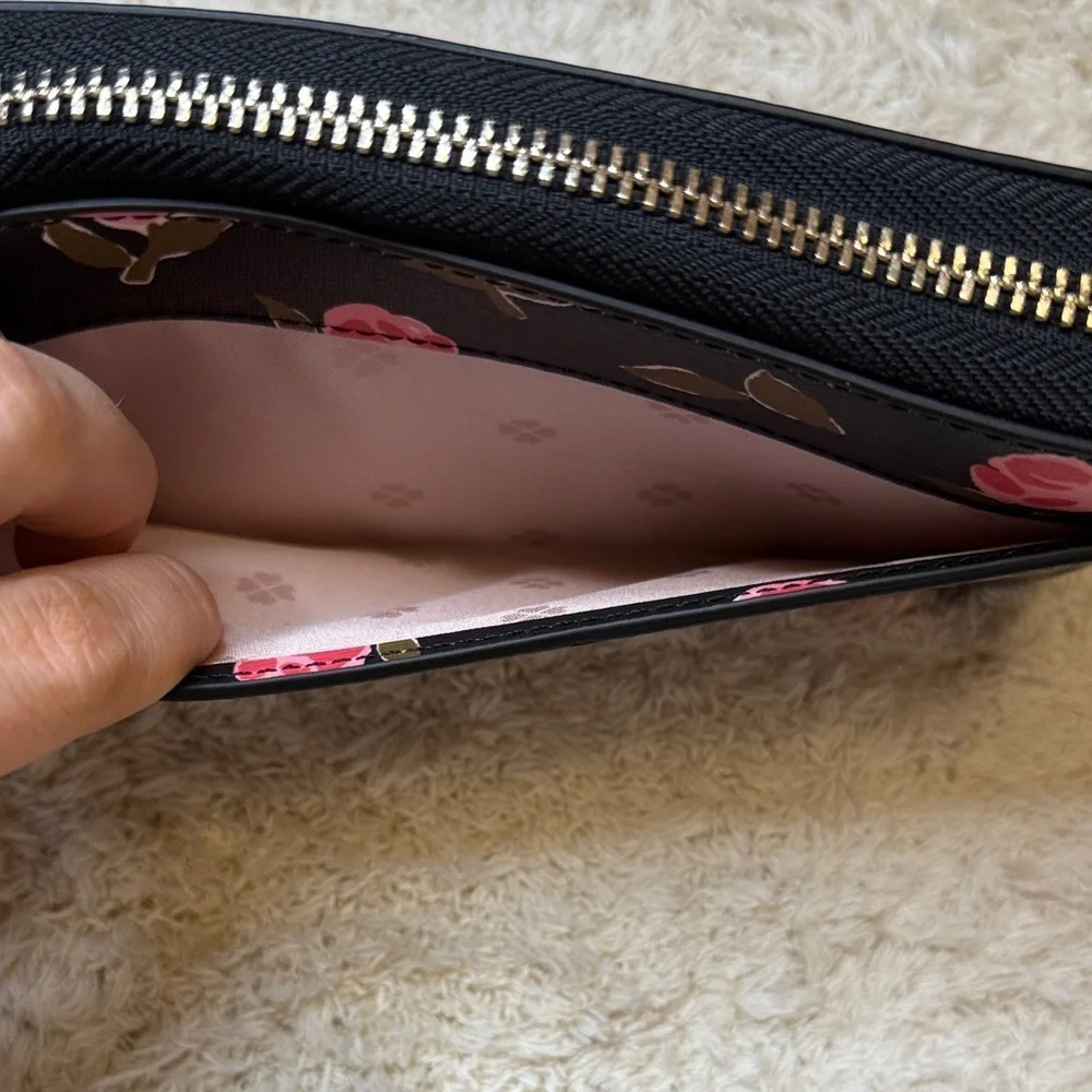 Kate Spade Spencer Ditsy Rose Zip Around Continental Wallet